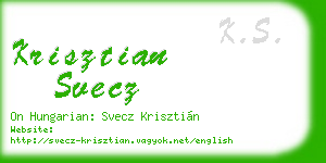 krisztian svecz business card